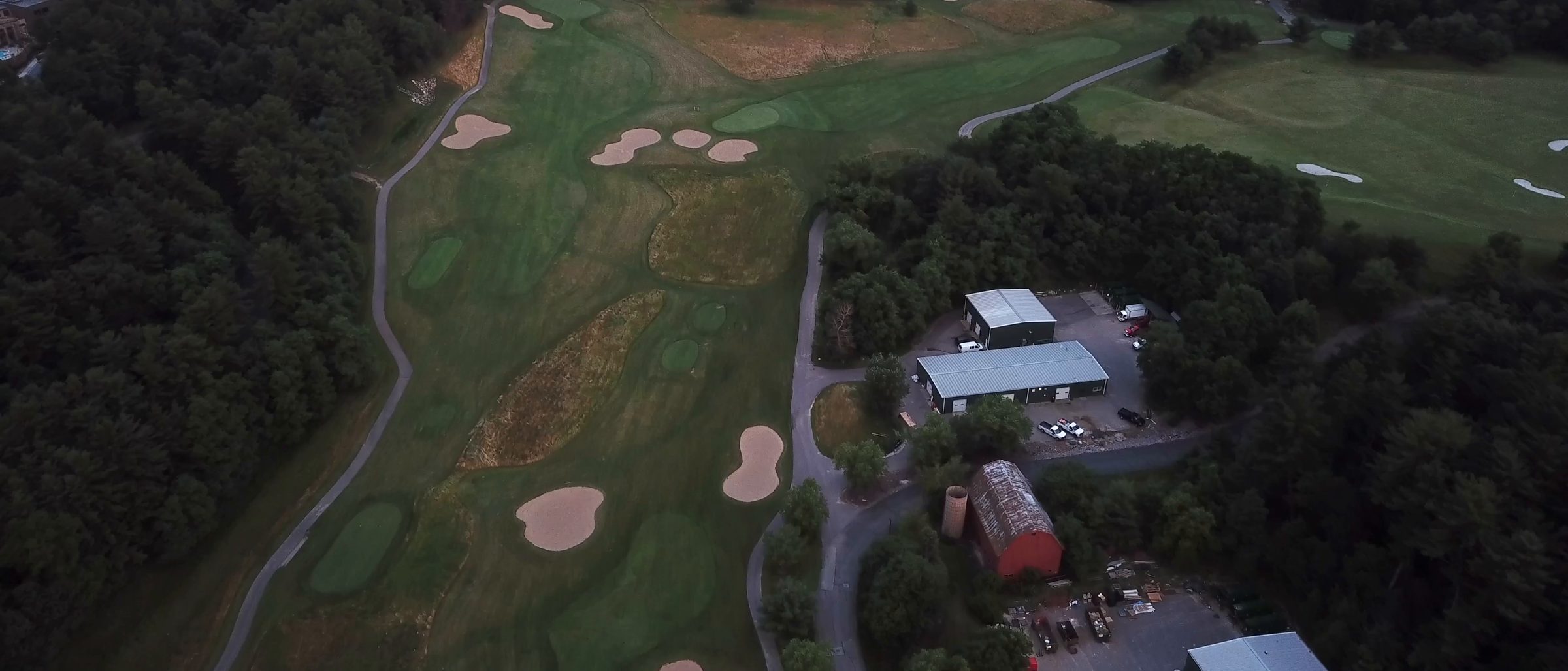 Golf course at dusk